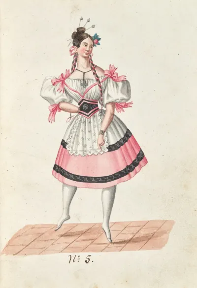 Costume Designs For The Ballet La Pastorella Svizzera Pl 5