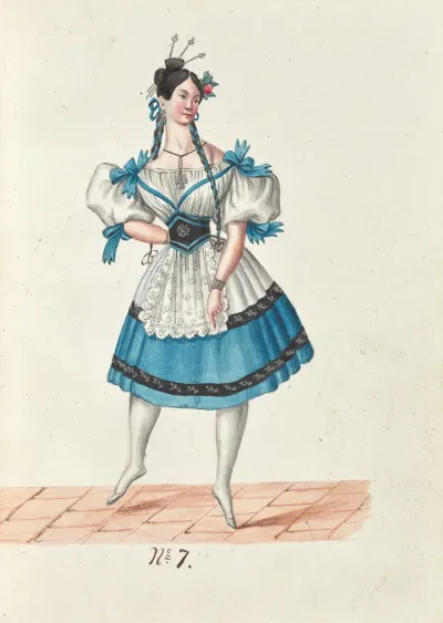 Costume Designs For The Ballet La Pastorella Svizzera Pl 7