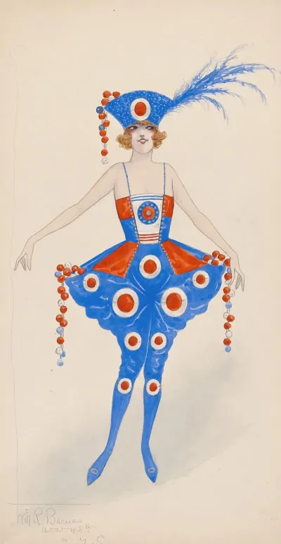 Costume For Girls In Red White And Blue 2