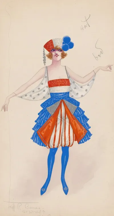 Costume For Girls In Red White And Blue 6