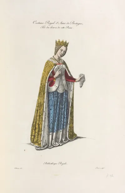 Costume Royal Danne De Bretagne Tire Des Heures De Cette Reine