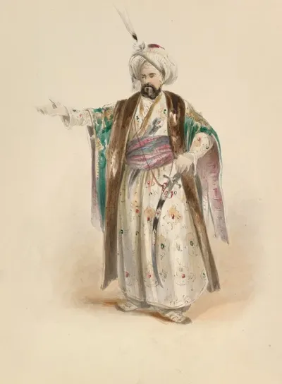 Costume Study For Bassa Selim In The Abduction From The Seraglio By W A Mozart