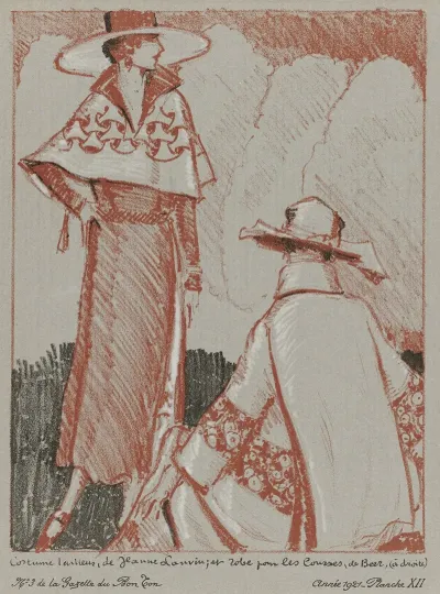 Costume Tailleur De Jeanne Lanvin Et Robe Pour Les Courses De Beer
