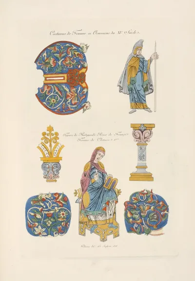 Costumes De Femme Et Ornemens Du Xie Siecle