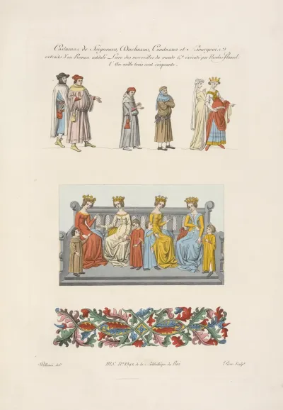 Costumes De Seigneurs Duchesses Comtesses Et Bourgeois Extraits Dun Roman Intitule
