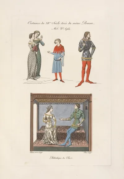 Costumes Du Xive Siecle Tires Du Meme Roman Ms No 6964