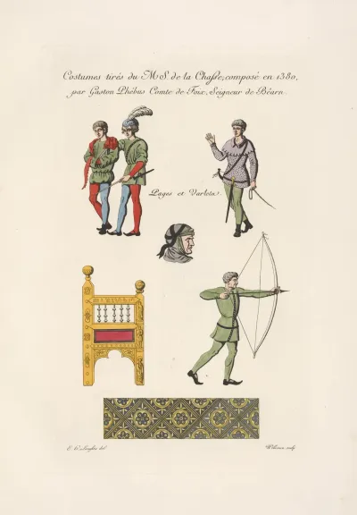Costumes Tires Du Ms De La Chasse Compose En 1380 Par Gaston Phebus Comte De Foix Seigneur De Bearn
