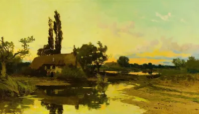 Cottage Near Pond