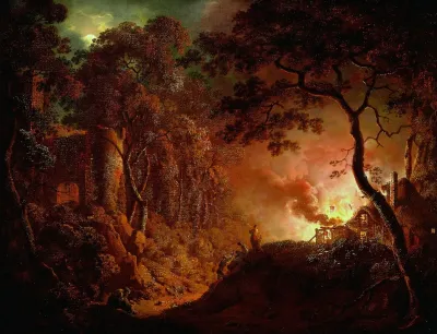 Cottage On Fire