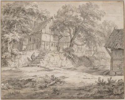 Cottages Among Trees