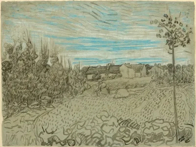 Cottages With A Woman Working In The Middle Ground