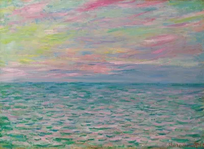 Coucher De Soleil A Pourville Pleine Mer