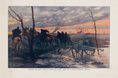 Coucher De Soleil Dans La Plaine De L Yser