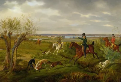 Count Halm On His Basedow Estate With Seedorf Manor And The Malachinersee In The Distance