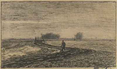 Country Lane With Wanderer