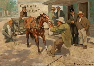 Country Life In America Cream Of Wheat Ad Illustration