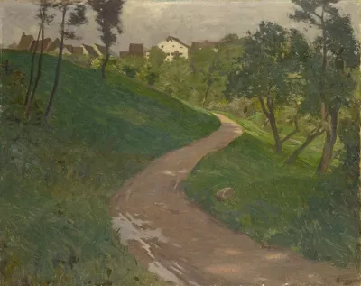 Country Road On A Hill