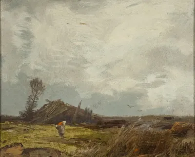 Countryside Landscape With A Hut