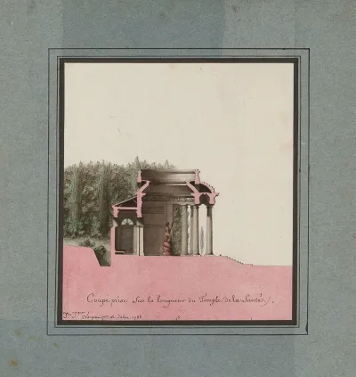 Coupe Prise Sur La Longeur Du Temple De La Sante