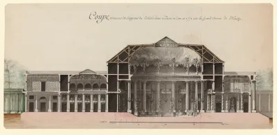 Coupe Prise Sur La Longueur Du Colisee Eleve A Paris En Lannee 1771 Sur Le Grand Chemin De Neuilly