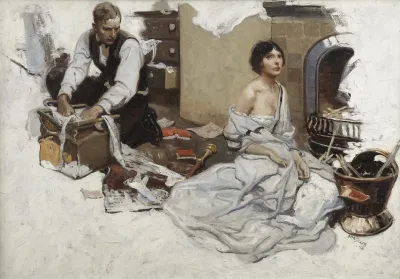 Couple At Hearth