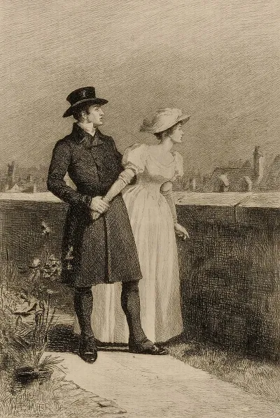 Couple Beside A Wall