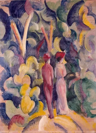 Couple On The Forest Track