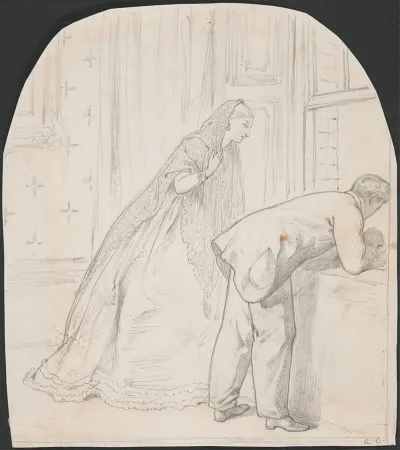 Couple Staring Out Of Window