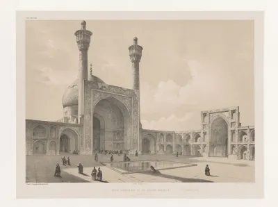 Cour Interieure De La Grande Mosquee Ispahan