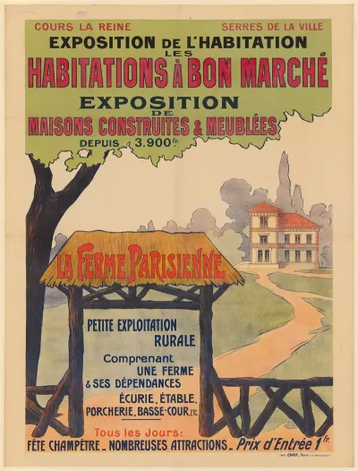 Cours La Reine Exposition De Lhabitation Les Habitations A Bon Marche Exposition De Maisons Construites Et Meublees