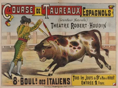Course De Taureaux Espagnols Grandeur Naturelle Theatre Robert Houdin 2