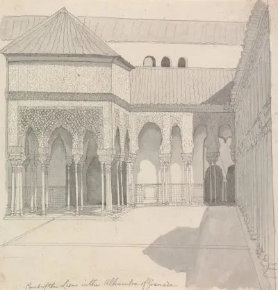 Court Of The Lions In The Alhambra Of Granadana