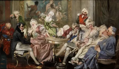 Courtly Company In A Salon