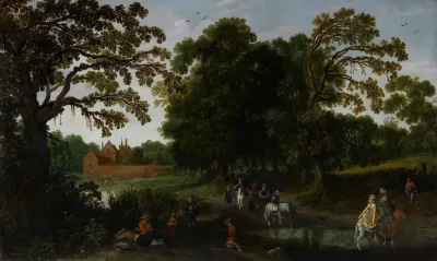 Courtly Procession Before Abstpoel Castle