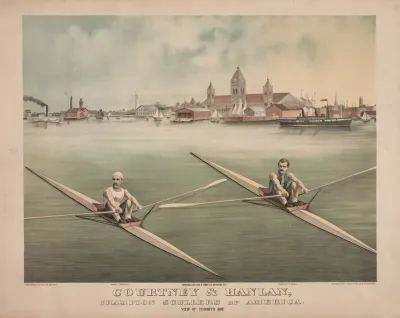 Courtney Hanlan Champion Scullers Of America View Of Toronto Bay