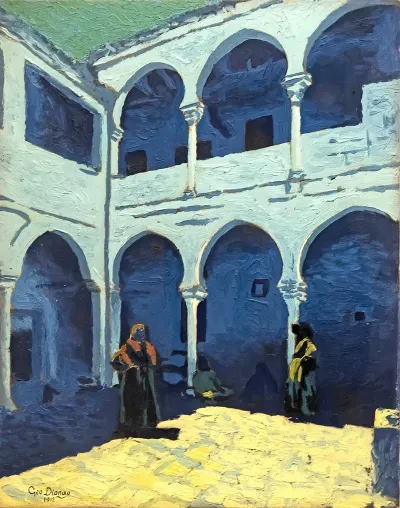 Courtyard Of A Moroccan Riad