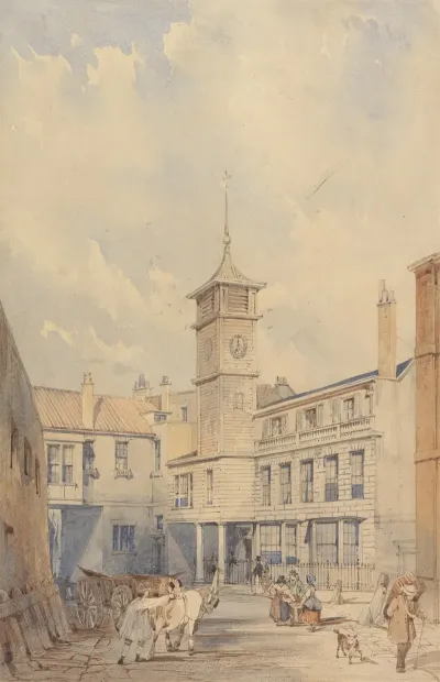 Courtyard Of An Inn On The Thames