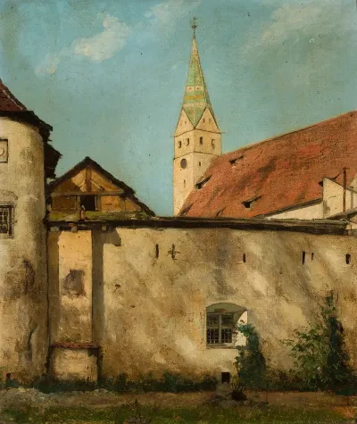 Courtyard Of The Castle In Pappenheim