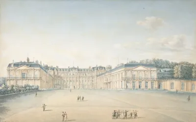 Courtyard Of The Chateau De Saint Cloud