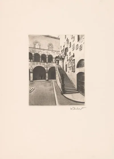 Courtyard Of The Palazzo Del Bargello