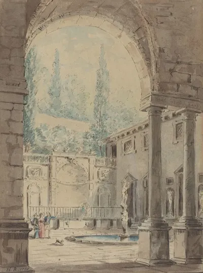 Courtyard Of The Villa Pliniana
