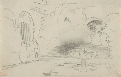 Courtyard With A Fountain