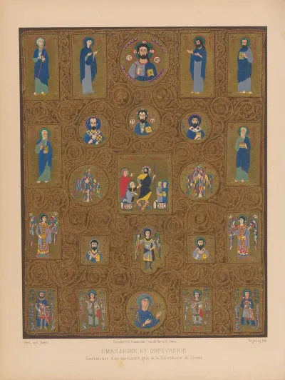 Couverture Dun Manuscrit Grec De La Bibliotheque De Nienne