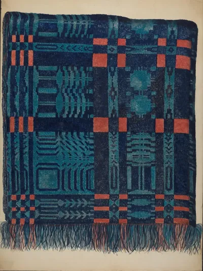 Coverlet Pine Tree Border