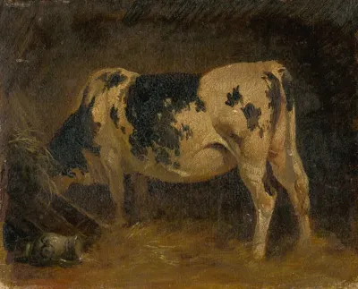Cow In A Barn