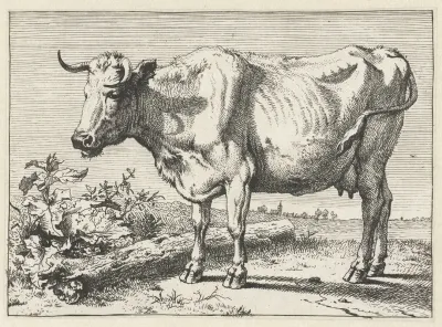 Cow With Twisted Horn