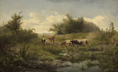Cows At A Pond 2