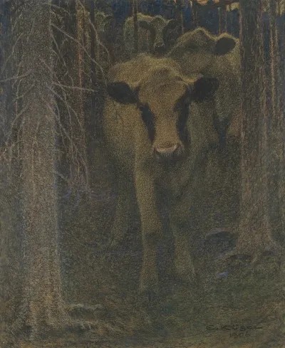 Cows In The Woods