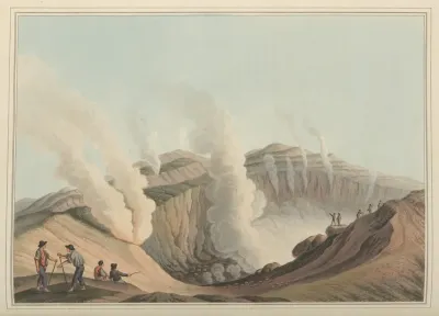 Crater In The Island Of Volcano