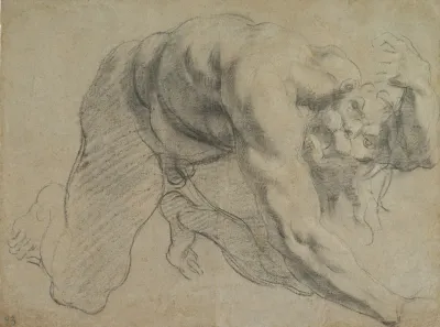 Crawling Male Figure Study For Cacus